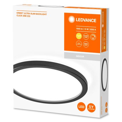 Ledvance – Dimmbare LED-Deckenleuchte ORBIS LED/15W/230V schwarz