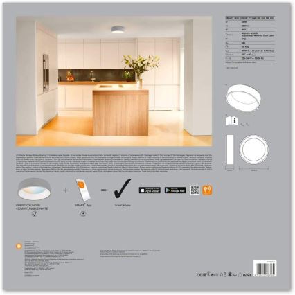 Ledvance - Dimmbare LED-Leuchte SMART+ CYLINDER LED/26W/230V 3000K-6500K Wi-Fi