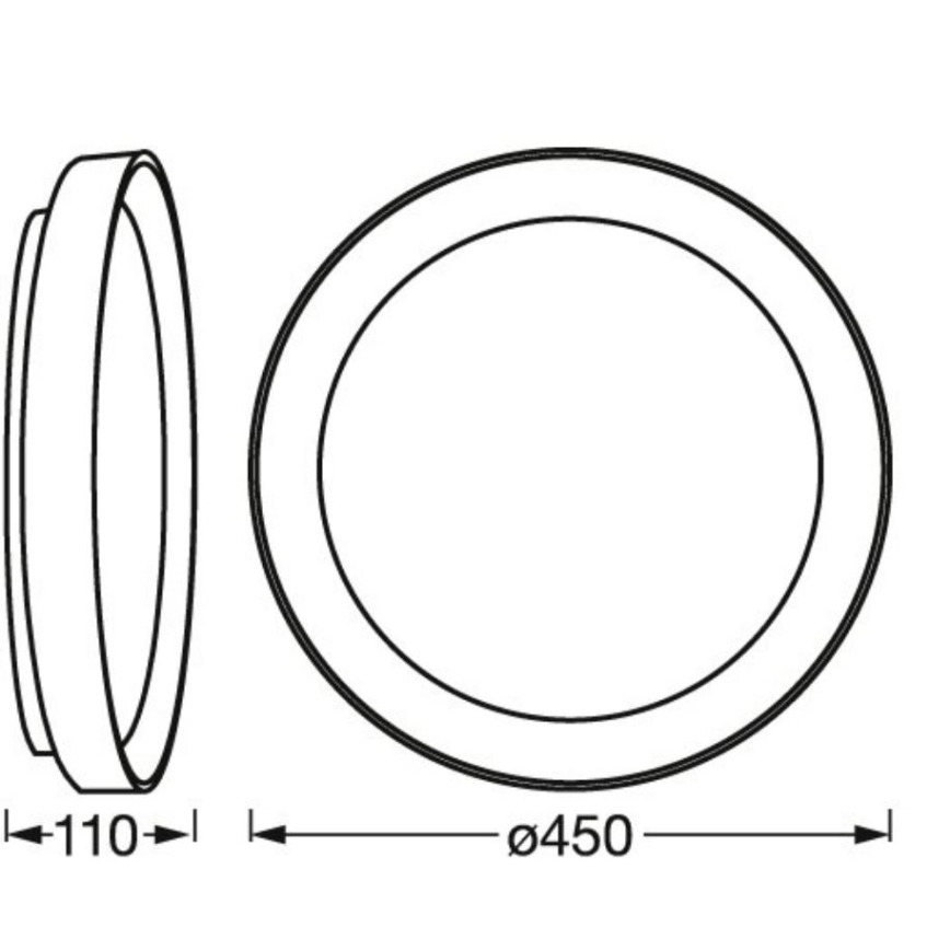 Ledvance – Dimmbare LED-Deckenleuchte SMART+ KURT LED/30W/230V 2700-6500K Wi-Fi