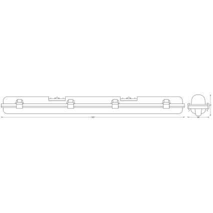 Ledvance - Dimmbare LED-Industrieleuchte SUBMARINE G13/18W/230V 2700-6500K Wi-Fi IP65