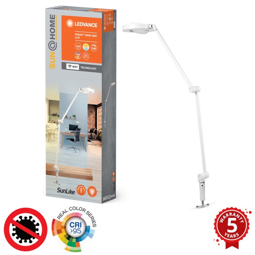 Ledvance - Dimmbare LED-Klemmlampe SUN@HOME LED/15W/230V 2200-5000K CRI 95 Wi-Fi