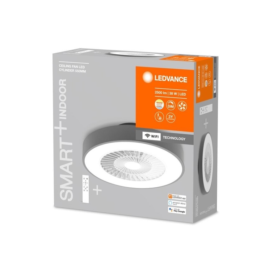 Ledvance - Dimmbare LED-Deckenleuchte mit Ventilator SMART+ LED/38W/230V 3000-6500K Wi-Fi + Fernbedienung