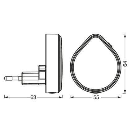 Ledvance – Dimmbare LED-Orientierungsleuchte LUNETTA LED/0,5W/230V