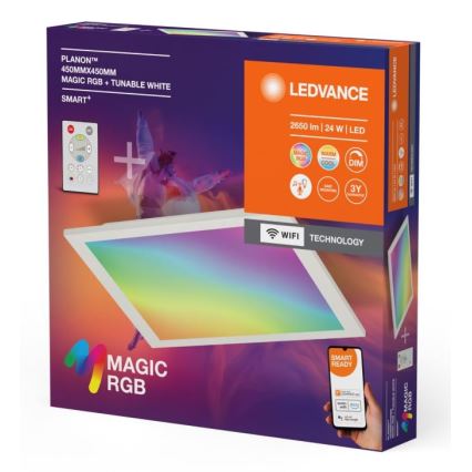 Ledvance - Dimmbare LED-RGBW-Deckenleuchte SMART+ MAGIC LED/24W/230V 2700-6500K Wi-Fi + Fernbedienung