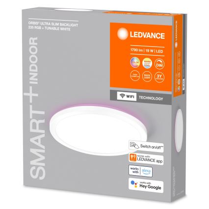 Ledvance – Dimmbare LED-RGBW-Deckenleuchte SMART+ ORBIS LED/19W/230V 2700-6500K Wi-Fi