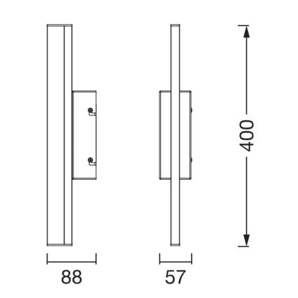 Ledvance - Dimmbare LED-Spiegelbeleuchtung mit Touch-Funktion ORBIS MIRROR LED/6,8W/230V 40 cm 3000/4000K IP44