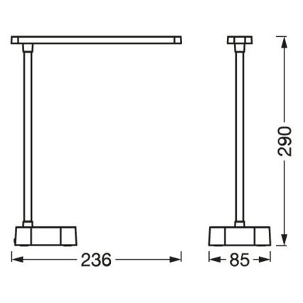 Ledvance – Dimmbare LED-Touch-Tischlampe PANAN LED/5,2W/5V