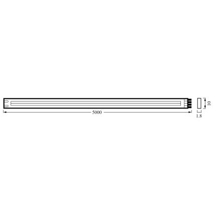 Ledvance - Dimmbarer LED-Streifen FLEX COB 5m LED/35W/230V 2700-6500K + Fernbedienung