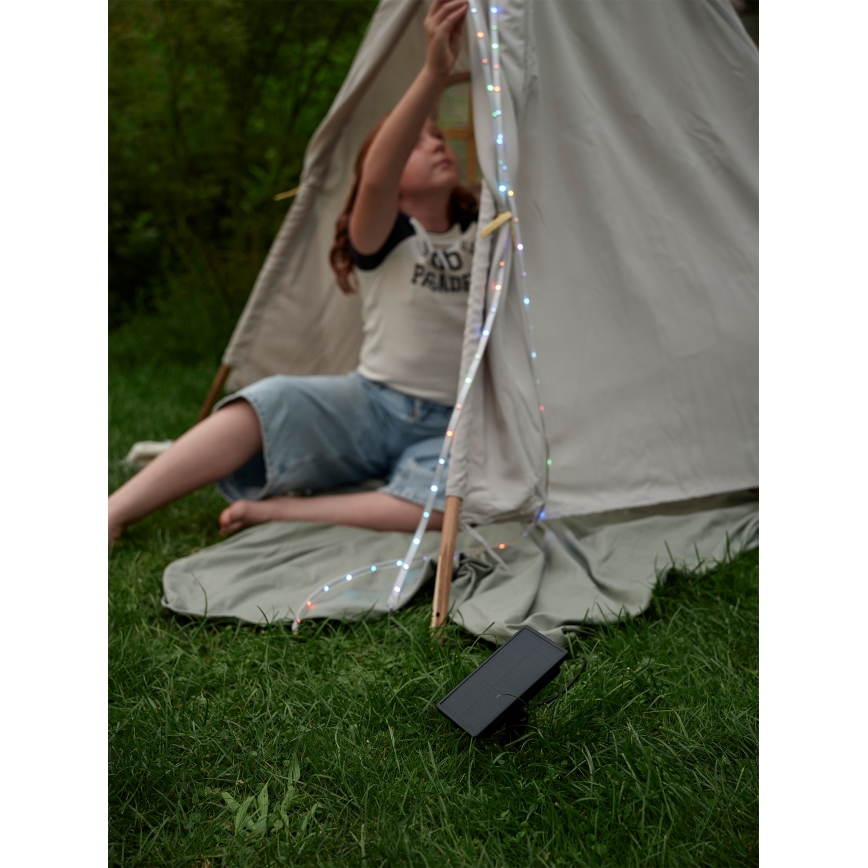Ledvance - LED RGB dimmbarer solarbetriebener LED-Streifen FLEX MAGIC 5m LED/1,6W/5V + Fernbedienung