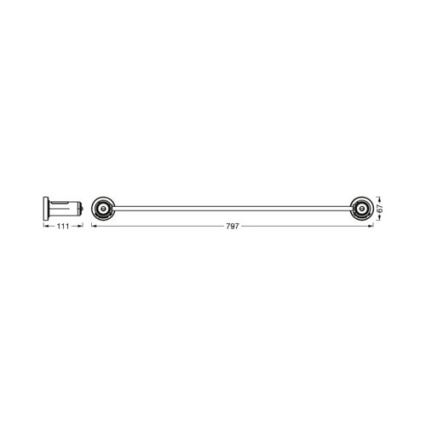 Ledvance - Handtuchhalter mit LED-Hintergrundbeleuchtung 6xAAA IP44