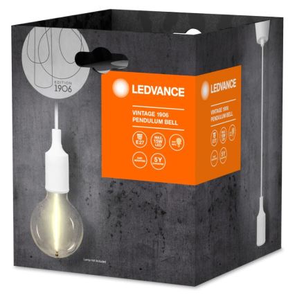 Ledvance - Hängeleuchte an Schnur PENDULUM BELL 1xE27/15W/230V weiß