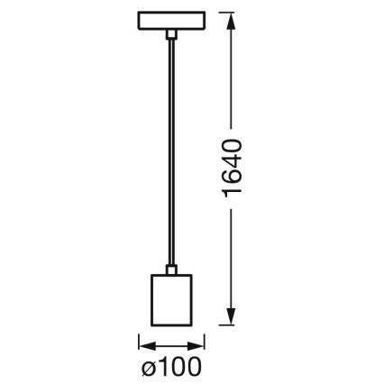 Ledvance - Hängeleuchte an Schnur PENDULUM ROUND 1xE27/15W/230V mattes Chrom