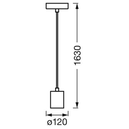 Ledvance - Hängeleuchte an Schnur PENDULUM ROUND 1xE27/15W/230V weiß