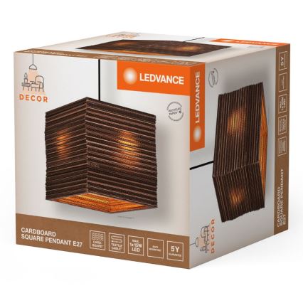 Ledvance - Hängeleuchte DECOR CARDBOARD 1xE27/15W/230V 25x25 cm