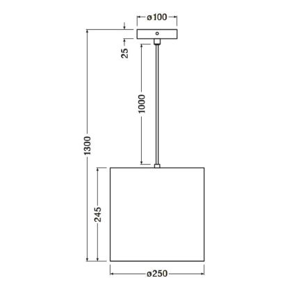 Ledvance - Hängeleuchte DECOR CARDBOARD 1xE27/15W/230V d 25 cm