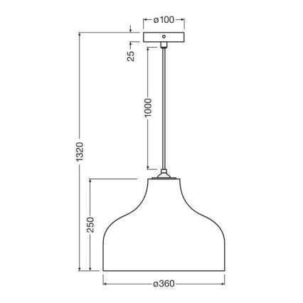 Ledvance - Hängeleuchte DECOR CARDBOARD 1xE27/15W/230V d 36 cm