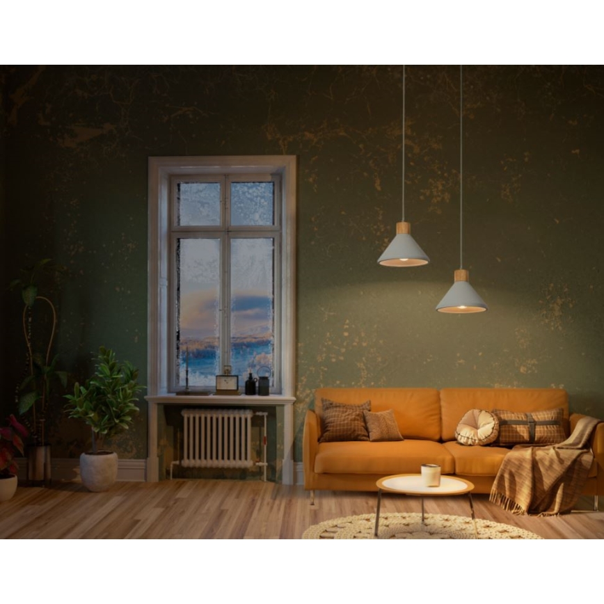 Ledvance - Hängeleuchte DECOR CONCRETE 1xE27/15W/230V d 22 cm Beton grau