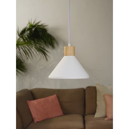 Ledvance - Hängeleuchte DECOR PLASTER 1xE27/25W/230V d 22 cm Gips weiß