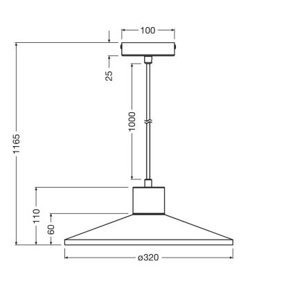 Ledvance - Hängeleuchte DECOR PLASTER 1xE27/25W/230V d 32 cm Gips weiß