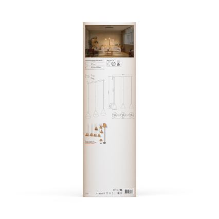 Ledvance - Hängeleuchte DECOR RAFFIA 3xE27/15W/230V Raffiabast