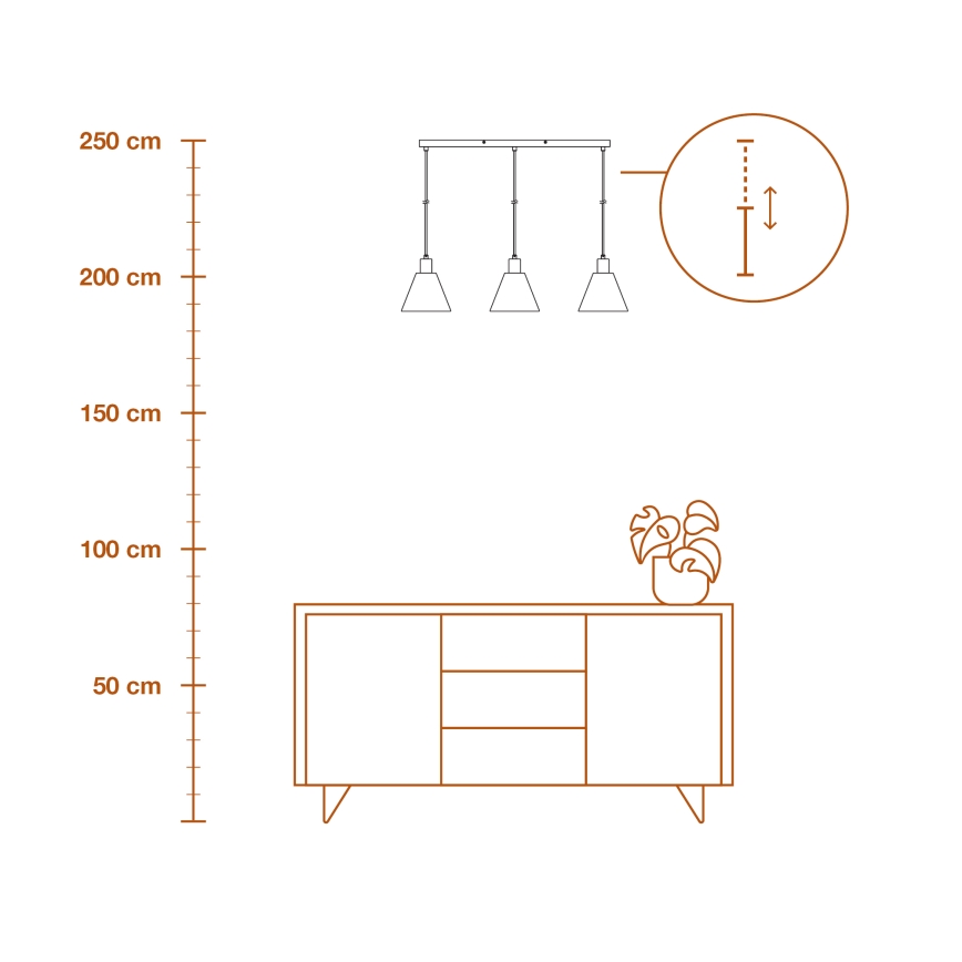 Ledvance - Hängeleuchte DECOR RAFFIA 3xE27/15W/230V Raffiabast