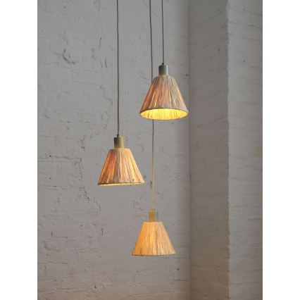 Ledvance - Hängeleuchte DECOR RAFFIA 3xE27/15W/230V Raffiabast