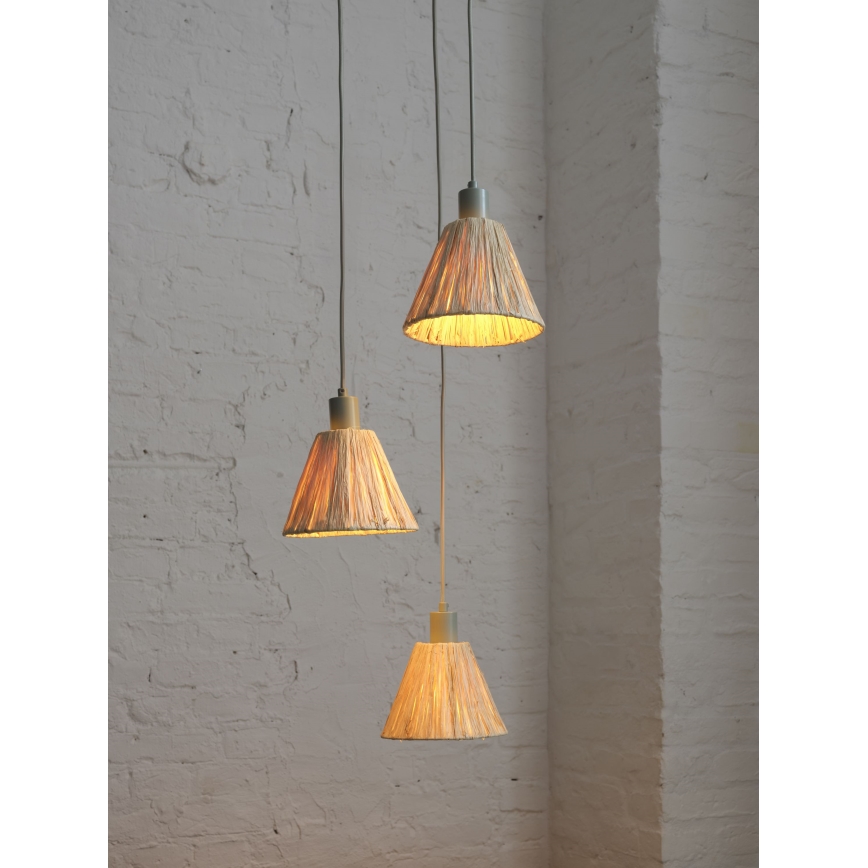 Ledvance - Hängeleuchte DECOR RAFFIA 3xE27/15W/230V Raffiabast