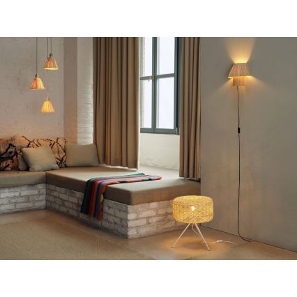 Ledvance - Hängeleuchte DECOR RAFFIA 3xE27/15W/230V Raffiabast