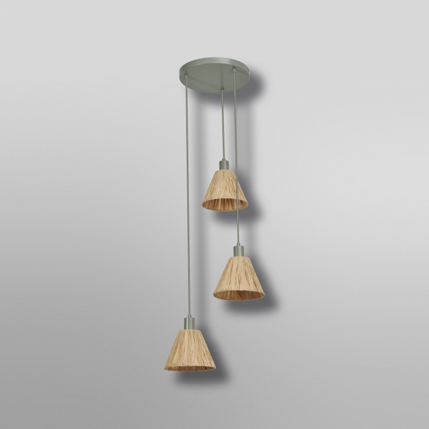 Ledvance - Hängeleuchte DECOR RAFFIA 3xE27/15W/230V Raffiabast
