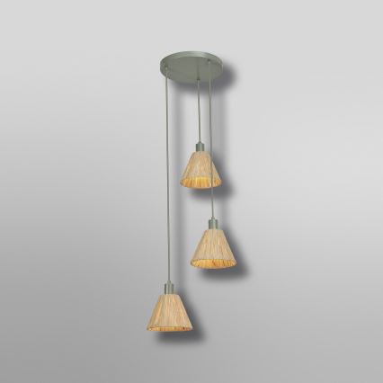 Ledvance - Hängeleuchte DECOR RAFFIA 3xE27/15W/230V Raffiabast