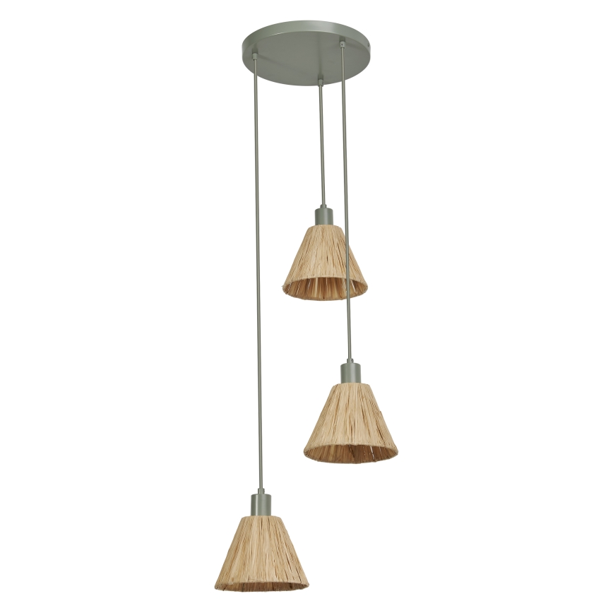 Ledvance - Hängeleuchte DECOR RAFFIA 3xE27/15W/230V Raffiabast