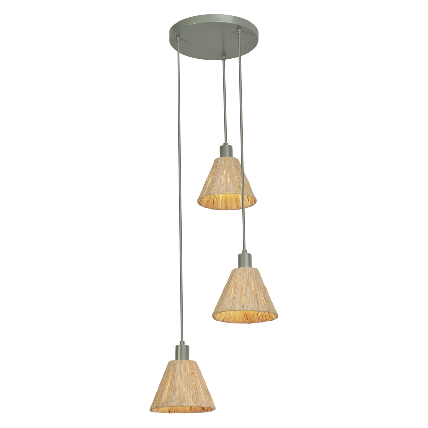 Ledvance - Hängeleuchte DECOR RAFFIA 3xE27/15W/230V Raffiabast