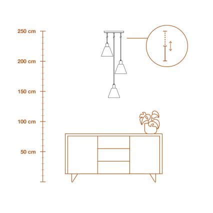Ledvance - Hängeleuchte DECOR RAFFIA 3xE27/15W/230V Raffiabast
