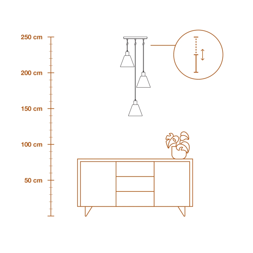 Ledvance - Hängeleuchte DECOR RAFFIA 3xE27/15W/230V Raffiabast