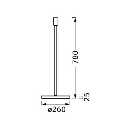 Ledvance - Lampenfuß DECOR STICK 1xE27/40W/230V anthrazit