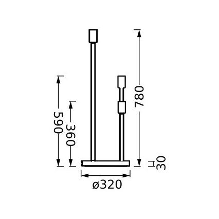 Ledvance - Lampenfuß DECOR STICK 3xE27/40W/230V beige