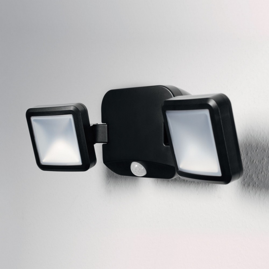 Ledvance - LED Außen-Wandleuchte mit Sensor BATTERY 2xLED/10W/6V IP54