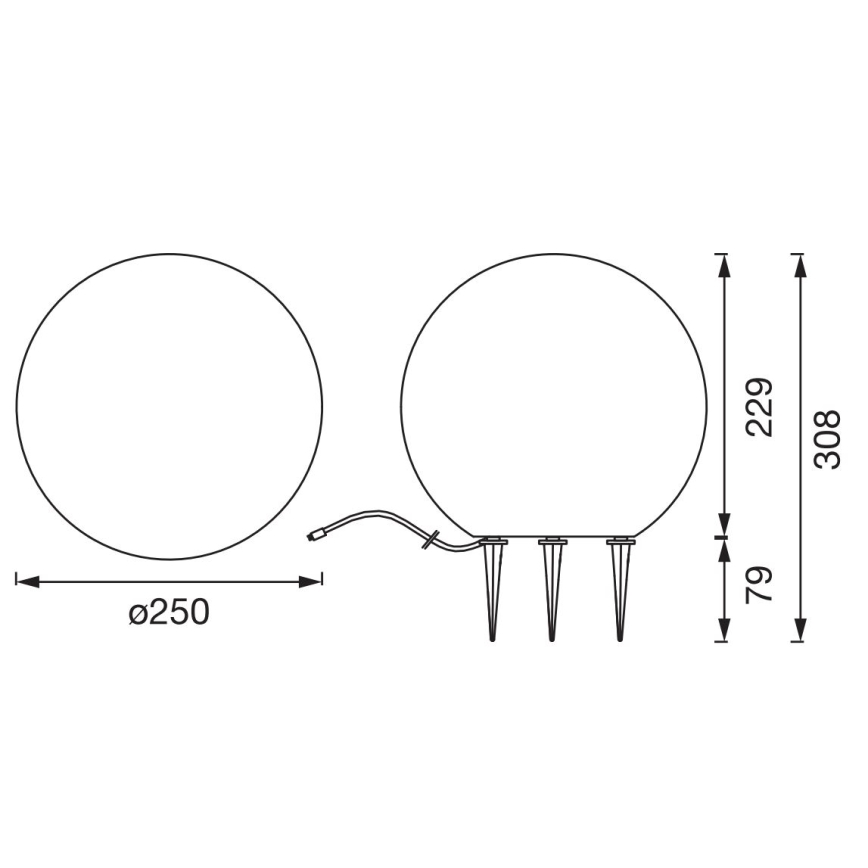 Ledvance - LED Außenleuchte ENDURA HYBRID BALL LED/2W/12V IP44