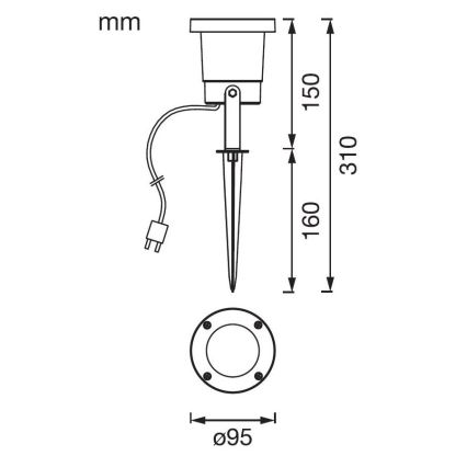 Ledvance - LED-Außenleuchte ENDURA HYBRID NAUT SPIKE LED/2W/12V IP44