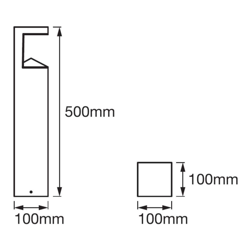 Ledvance - LED-Außenleuchte PYRAMID LED/9W/230V IP44 50 cm