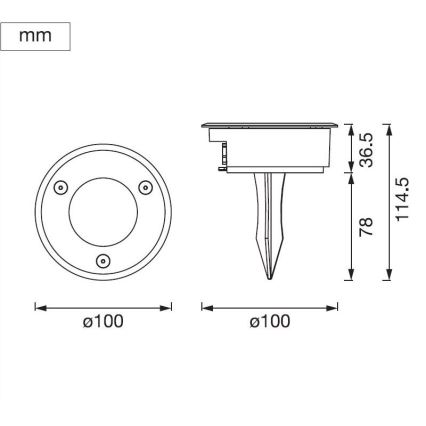 Ledvance - LED-Außenleuchte ENDURA HYBRID SPIKE LED/1W/12V IP44