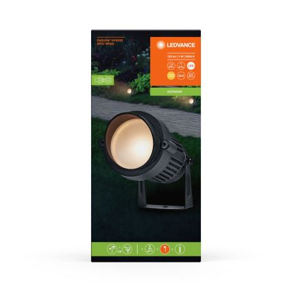 Ledvance - LED-Außenleuchte ENDURA HYBRID SPOT SPIKE LED/1W/12V IP44