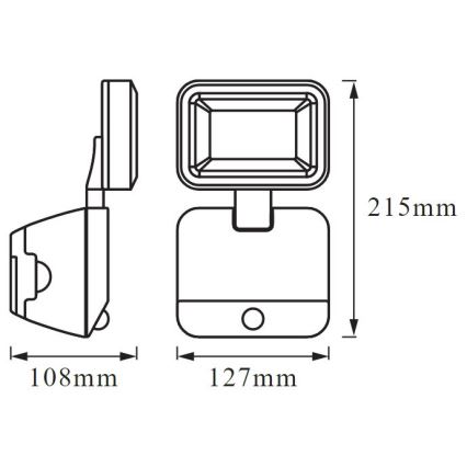 Ledvance - LED-Außenwandleuchte mit Sensor BATTERY LED/4W/6V IP54