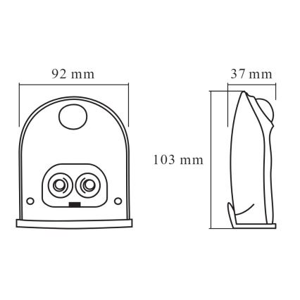 Ledvance - LED-Außenwandleuchte mit Sensor DOORLED LED/1W/4,5V IP54