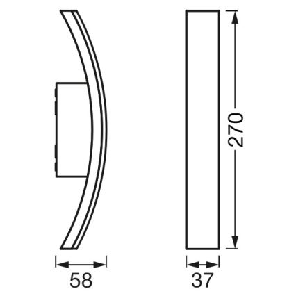 Ledvance - LED Auβen-Wandbeleuchtung BOW LED/7W/230V IP54