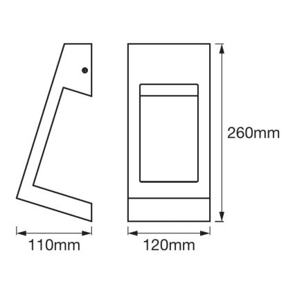 Ledvance - LED Auβen-Wandbeleuchtung EDGE LED/7W/230V IP44