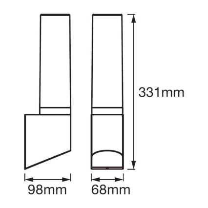 Ledvance - LED Auβen-Wandbeleuchtung FLARE 1xLED/7W/230V IP44