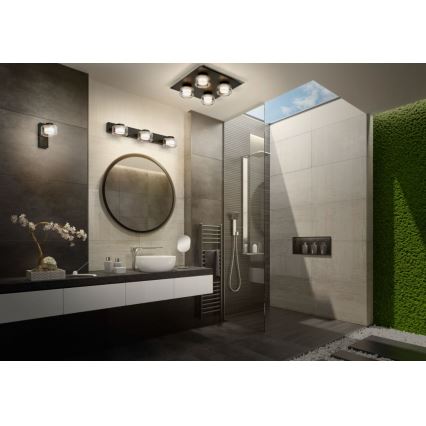 Ledvance - LED Badezimmer-Wandleuchte ORBIS FLAME LED/5,5W/230V 3000/4000K IP44 schwarz