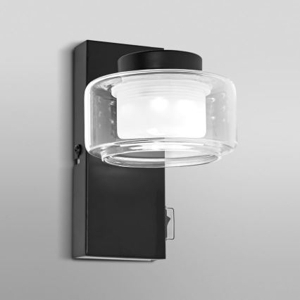 Ledvance - LED Badezimmer-Wandleuchte ORBIS FLAME LED/5,5W/230V 3000/4000K IP44 schwarz