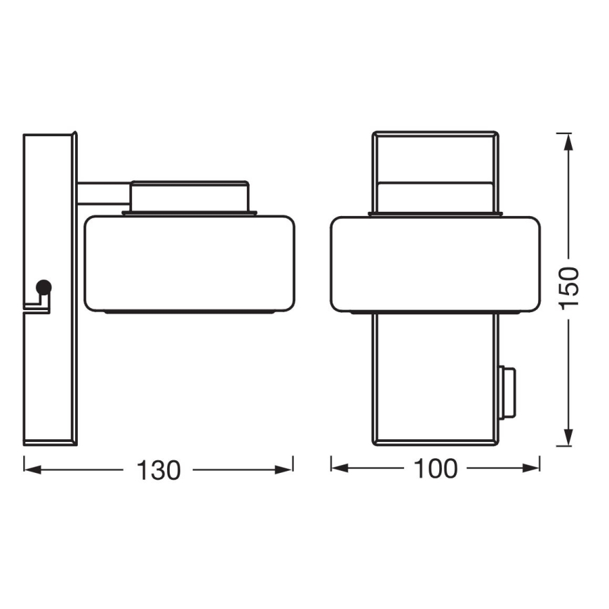 Ledvance - LED Badezimmer-Wandleuchte ORBIS FLAME LED/5,5W/230V 3000/4000K IP44 schwarz
